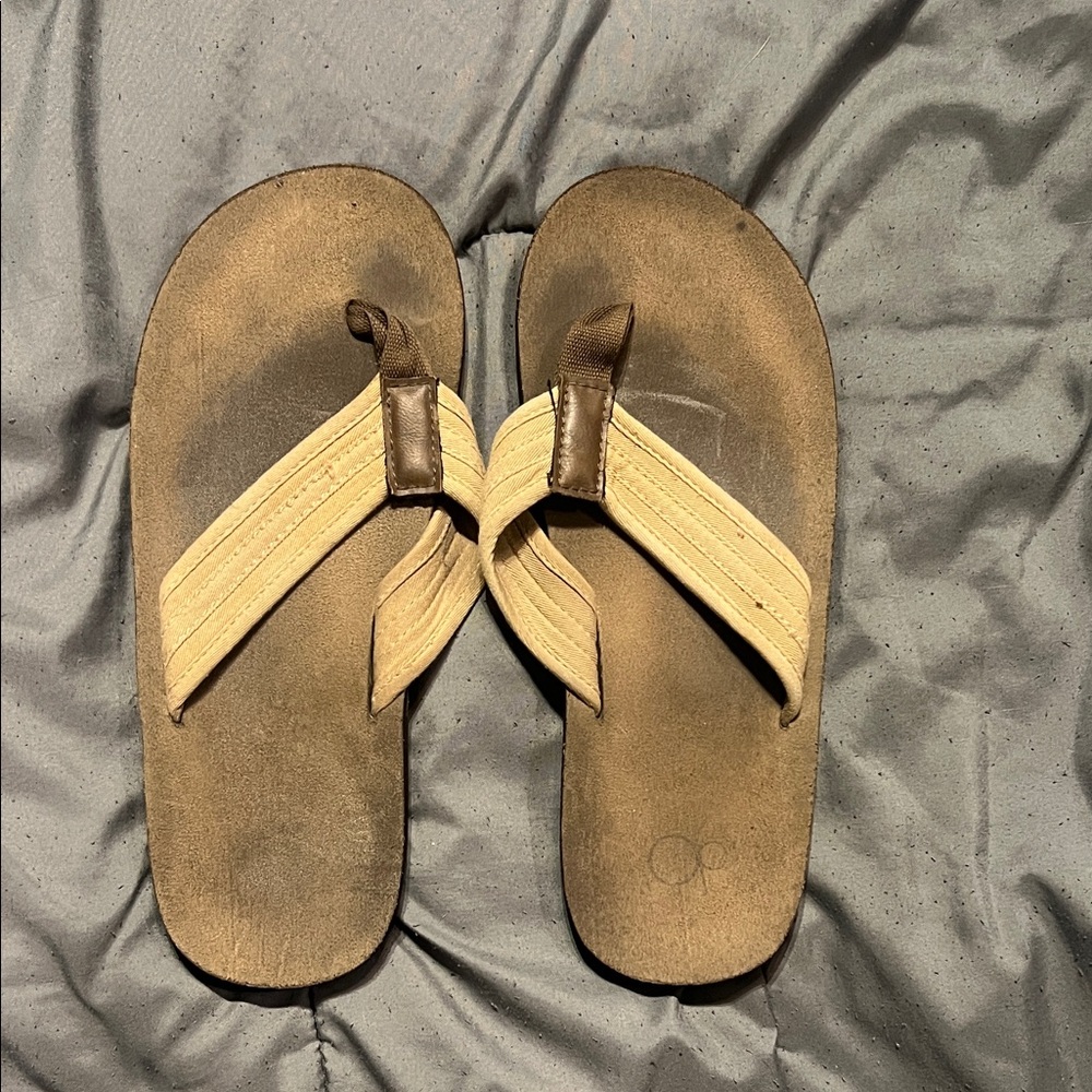 OP Brown and Cream Flip-Flops